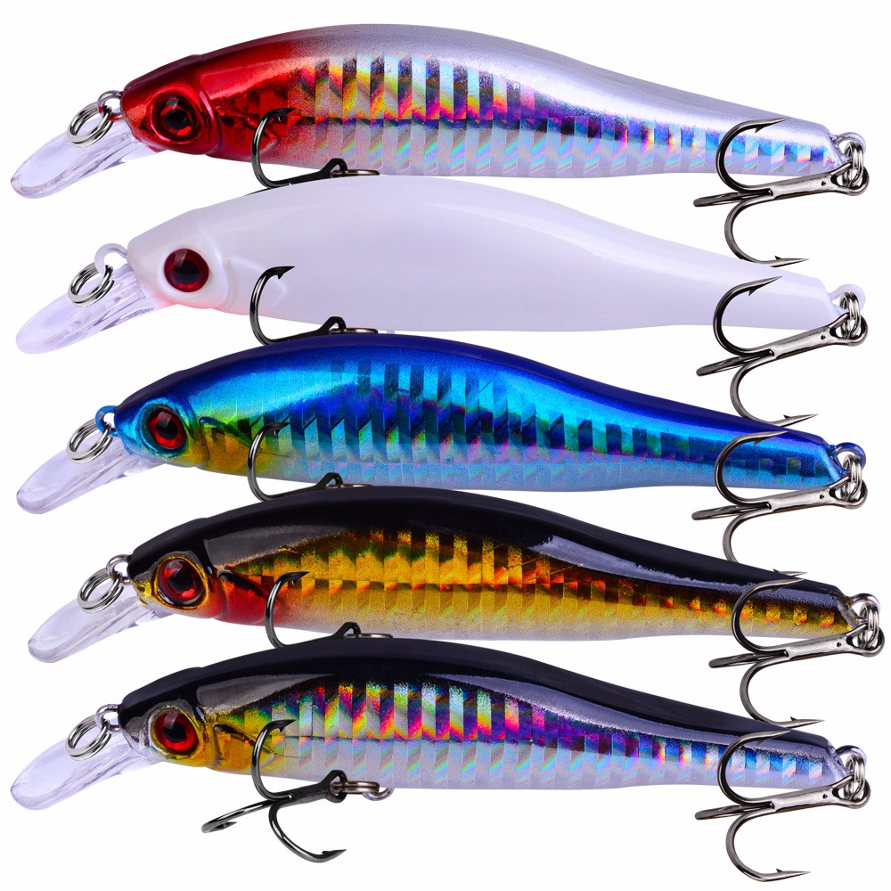 Shengyao New 5pcs 9.8cm/11.5g Minnow Umpan Pancing Swimbait Fishing Lure Ikan Bass Bait Kail Tackle