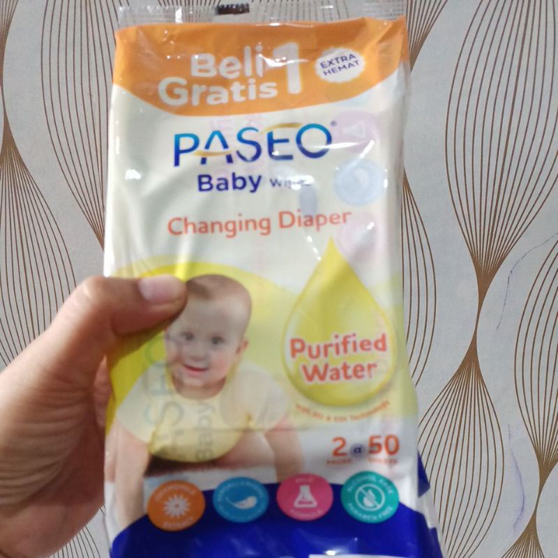 Paseo tisu basah 50 sheet beli 1 gratis 1