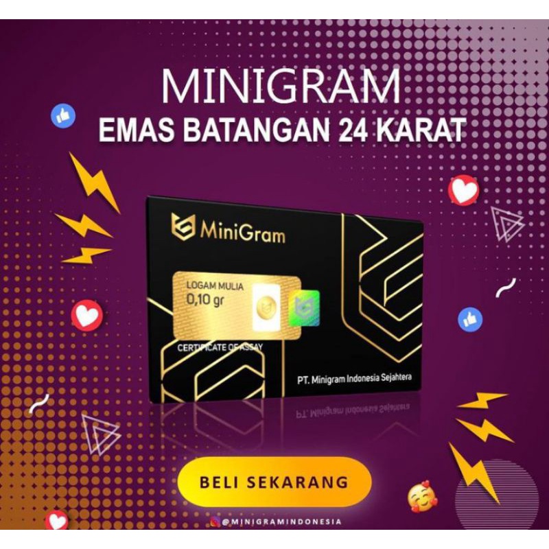 EMAS 24K SARANA MENABUNG MINIGRAM 0,1 GRAM