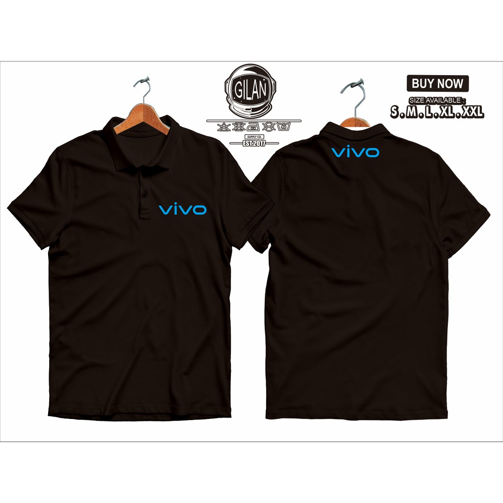 Jual POLOSHIRT POLO SHIRT KAOS KERAH BAJU VIVO LOGO SMART PHONE - GILAN