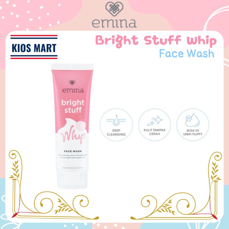 Emina Bright Stuff Whip Face Wash 50ml | Pembersih Wajah