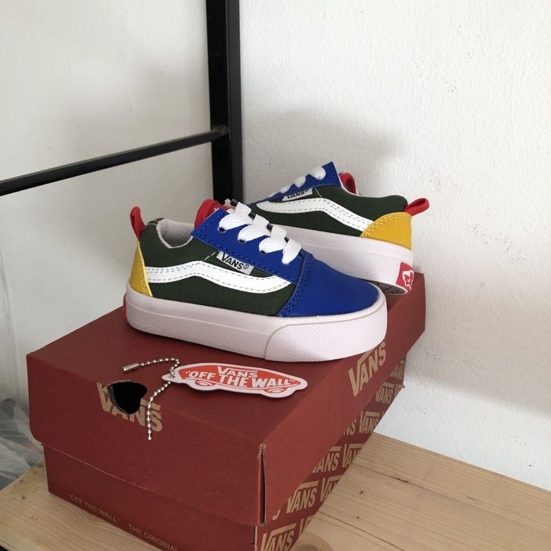 Sepatu vans anak laki &amp; sepatu anak perempuan motif catur tali dan slip on prem original / sepatu anak sekolah