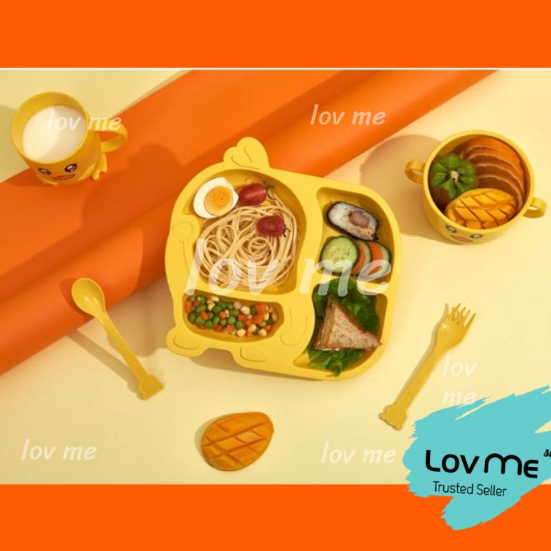 lov me❤️Baby Safe Feeding |Peralatan Makan Anak Piring Sendok garpu |Mangkok|Gelas -Bukan 1 set- fsd02 fsd03 fsd04