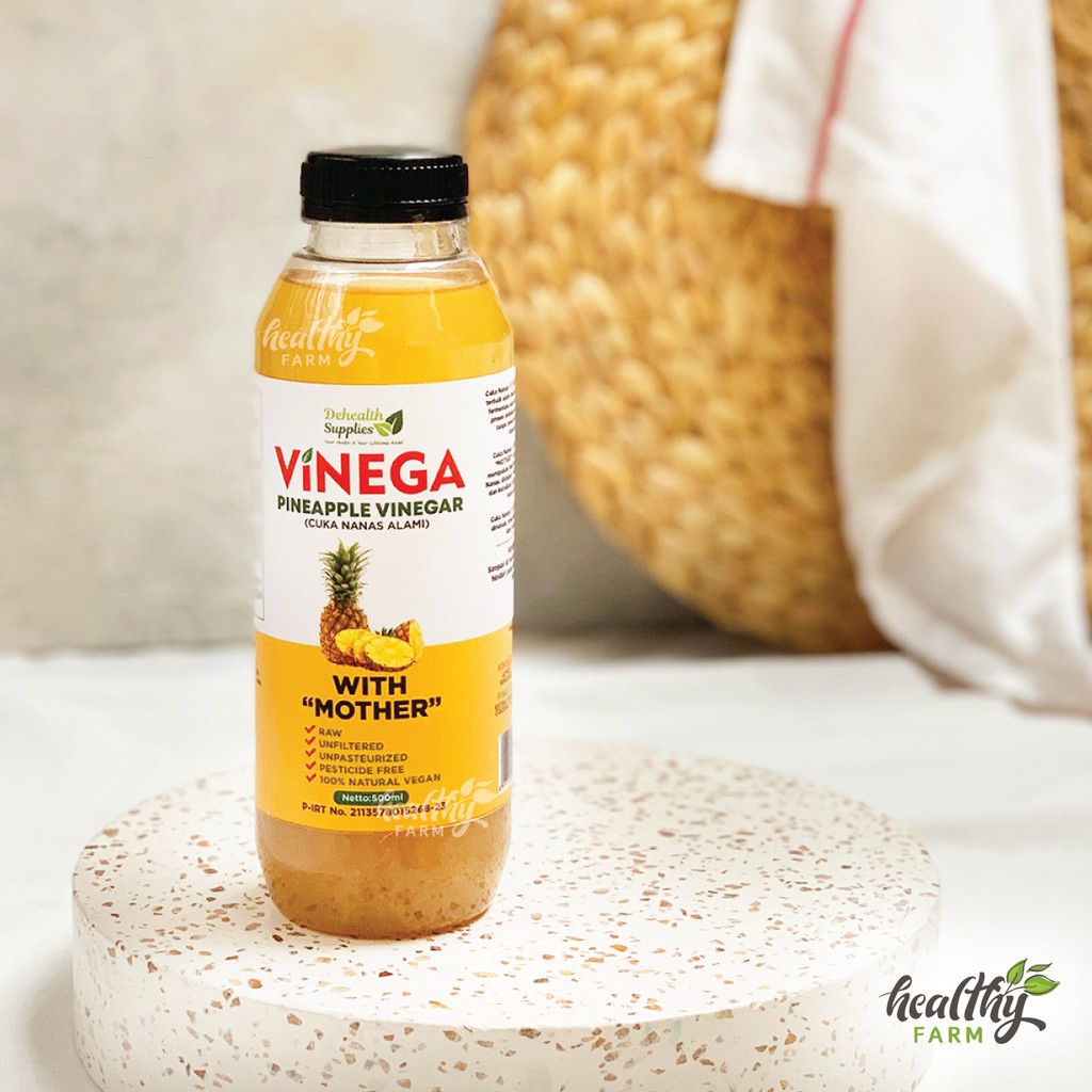 Cuka Nanas Murni Vinega / Pineapple Cider Vinegar / Cuka Nanas Alami 500ml