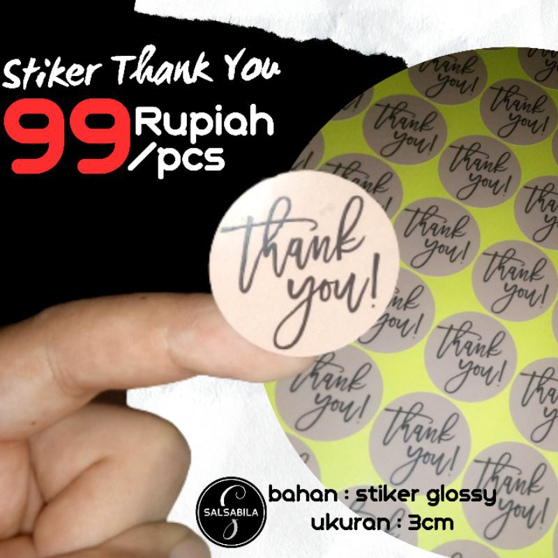 Jual Stiker Thank You Stiker Thanks Thank You Sticker Shopee Indonesia