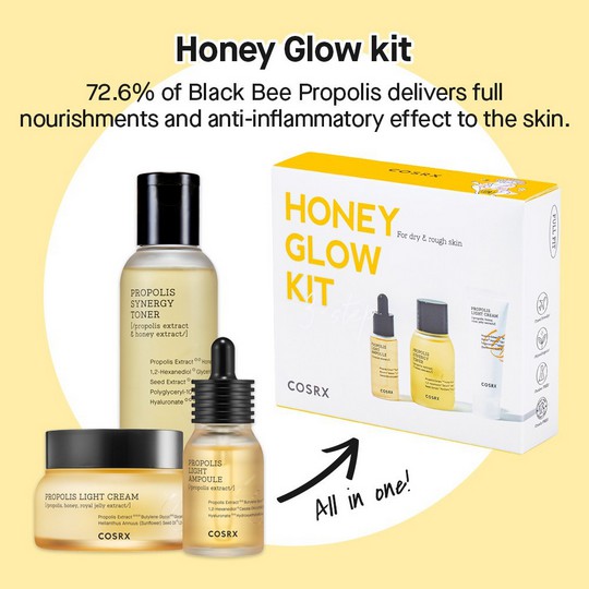 ⭐ BAGUS ⭐ COSRX FULL FIT PROPOLIS TRIAL KIT | Honey Glow Kit