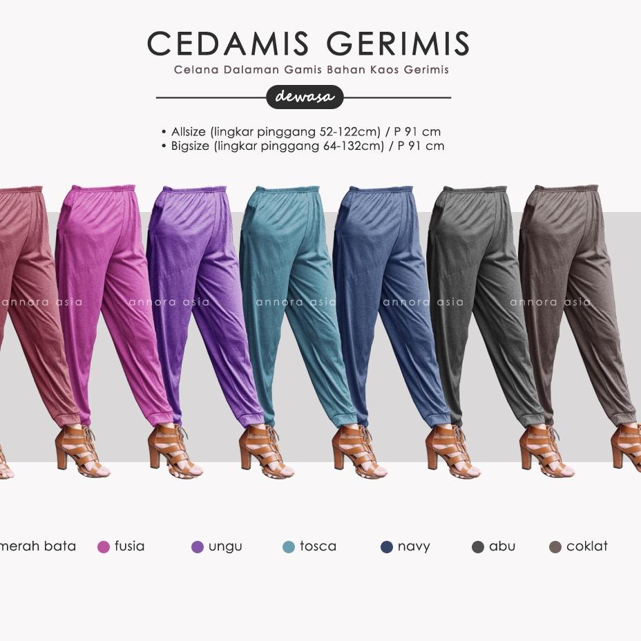 [TKM.29My22ᴱ] Celana Panjang polos bahan kaos adem buat harian santai daleman gamis / Celamis Bigsiz