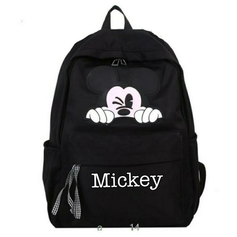 Rairaka.id / Mickey - Tas Ransel Casual Sekolah Sd Smp Fashion Tas Sekolah Murah Tas laptop