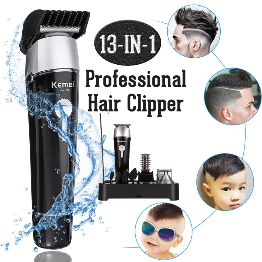 Clipper Kemei KM-1015 Alat Cukur Rambut Kumis Jenggot Cas