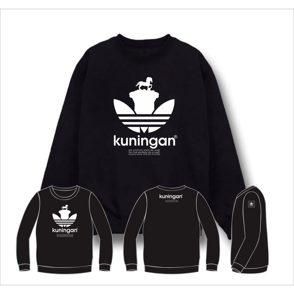 Crewneck Sweater Adidas Trefoil Kuningan Casual