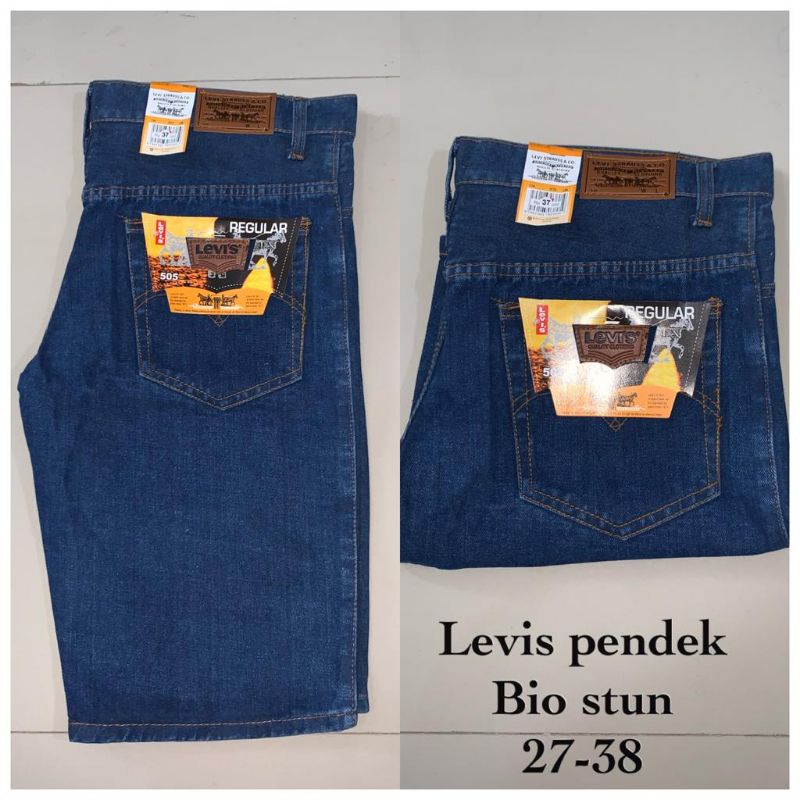 CELANA JEANS CELANA PENDEK PRIA BAHAN HALUS STREET KEKINIAN-Jin pdk biru tua