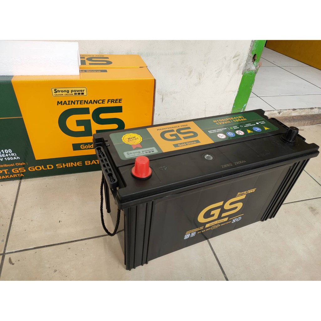 AKI MOBIL GS MF TYPE N100 12 VOLT 100 AMPERE AKI KERING