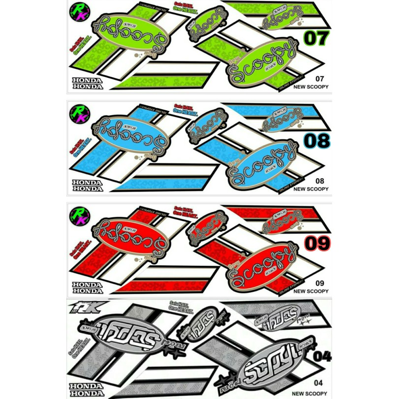 Sticker Striping Variasi Thailand Thailook New Scoopy Fi 2018 #SCOOPYi f1391