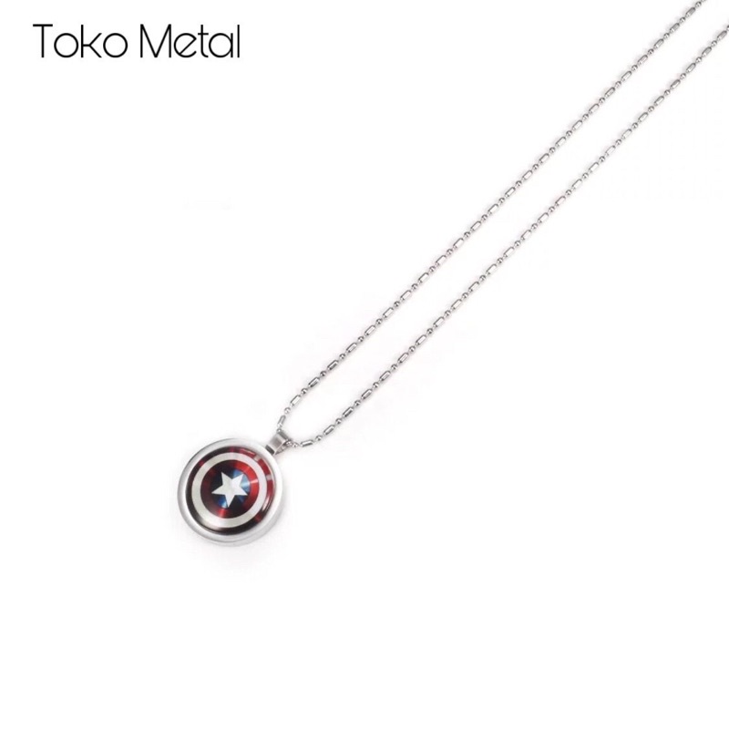 KALUNG TITANIUM KAPTEN AMERIKA / QUANTUM PENDANT/ [ TOKO METAL ]