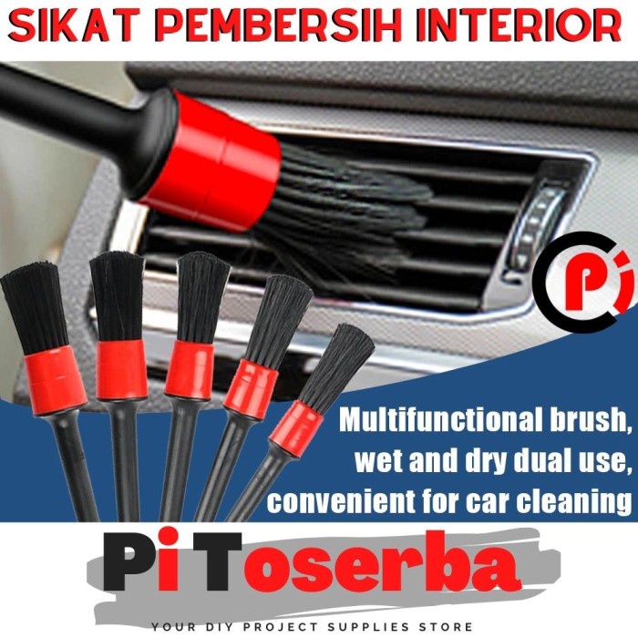 Sikat Pembersih Interior Dalam Mobil Duster Brush Set Isi 5 PCS