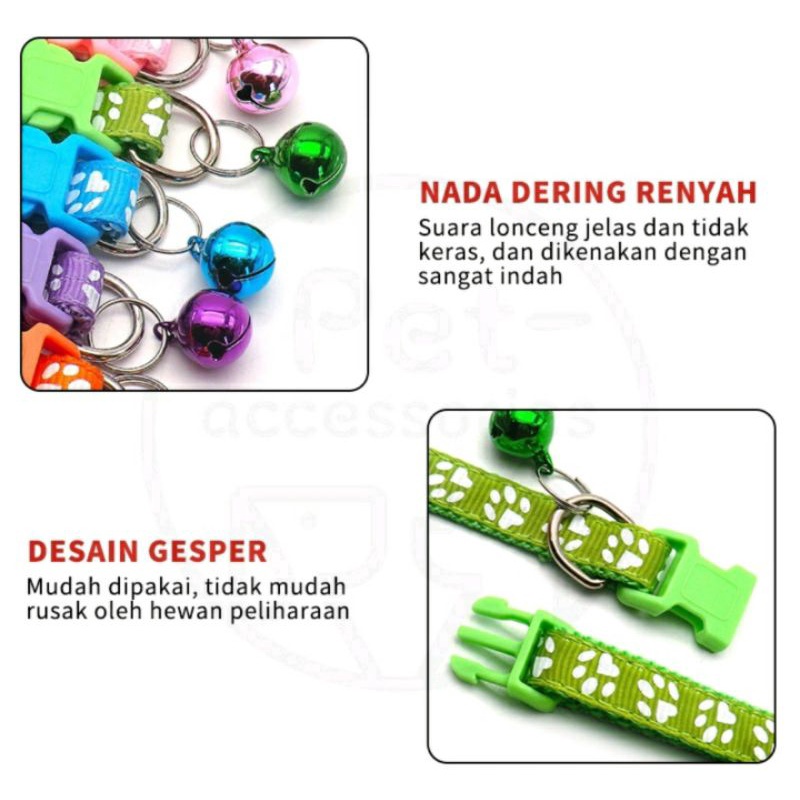 PET COLLAR KALUNG LONCENG KUCING, KALUNG ANJING KALUNG KELINCI KALUNG HEWAN PELIHARAAN CAT DOG COLLAR