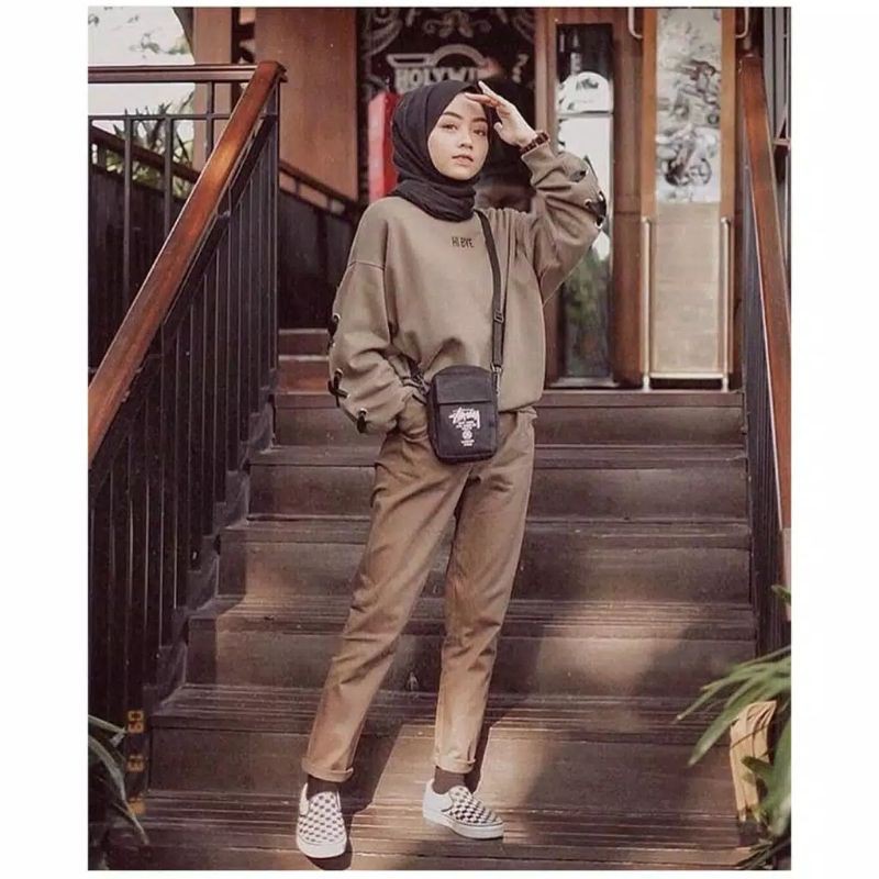 BAGGY PANTS AMERIKA DRILL/CELANA PANJANG WANITA/BAGGY PANTS PREMIUM