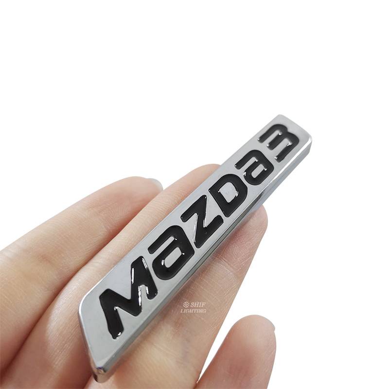 1 X ABS Chrome MAZDA 3 MAZDA3  Logo Car Auto Emblem Badge Sticker Decal Replacement For MAZDA 3