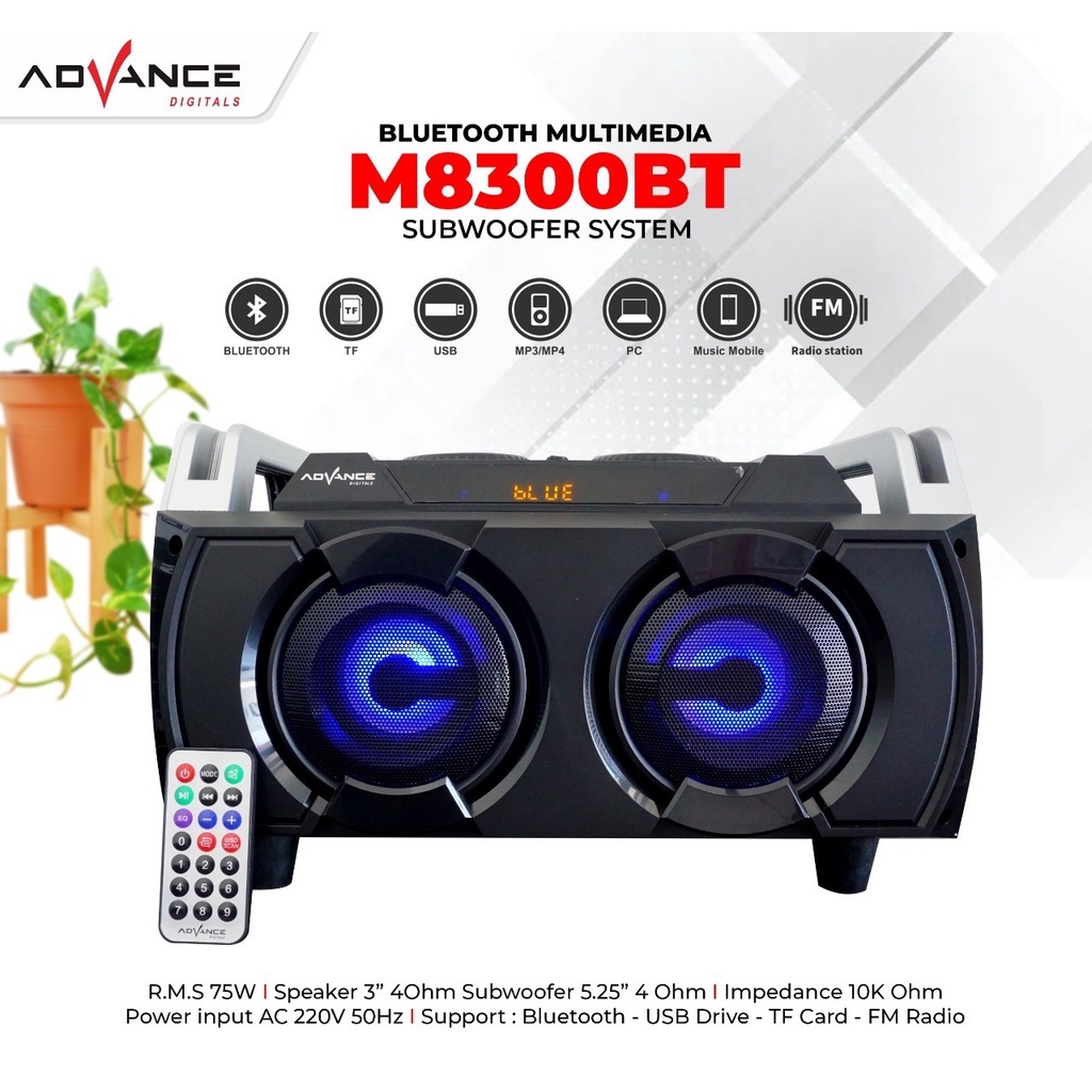 Speaker Bluetooth M8300BT / M 8300 BT Speaker Karaoke HI FI original termurah advance