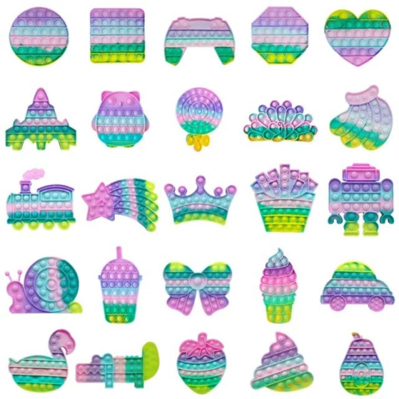 NEW- POP IT MACAROON Push buble Fidget Sensory Toy Penghilang Stress Untuk Mainan Anak
