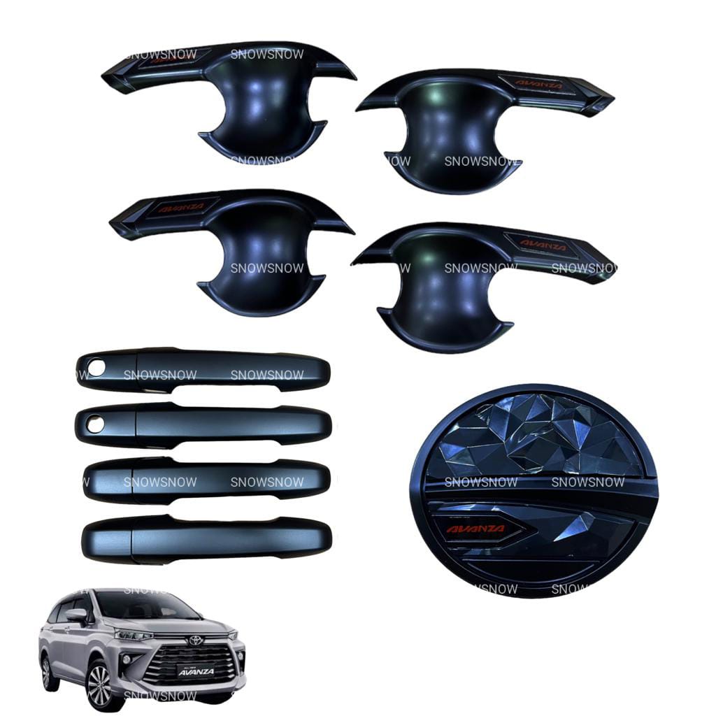 Paket Outer Handle Tank Cover All New Avanza Xenia Veloz 2022 Up Non Smartkey Hitam