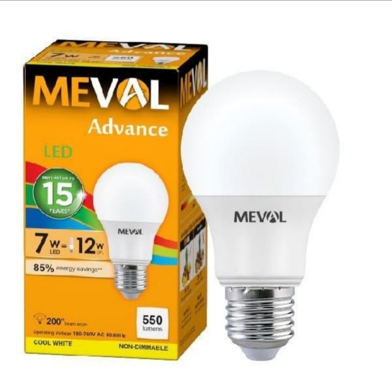 Lampu LED 7 Watt Cool White Meval Advance