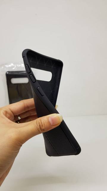 Auto Focus Samsung S10 6.1 inchi Leather Soft Case Samsung G973 AUTOFOCUS Motif Kulit Jeruk