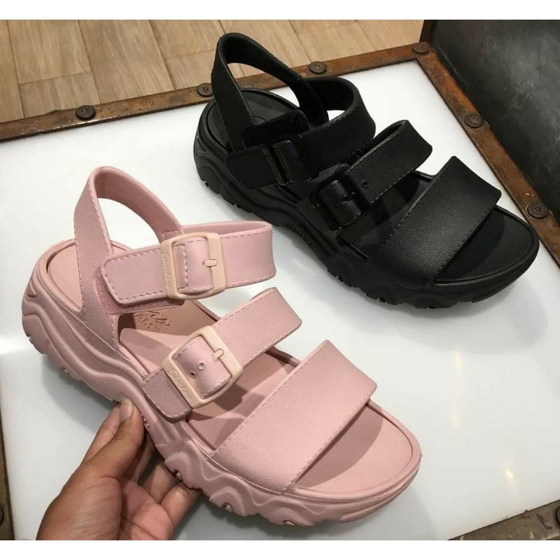 SKECHERS D'LITES 2.0 STYLE ICON PINK & BLACK WOMEN ORIGINAL