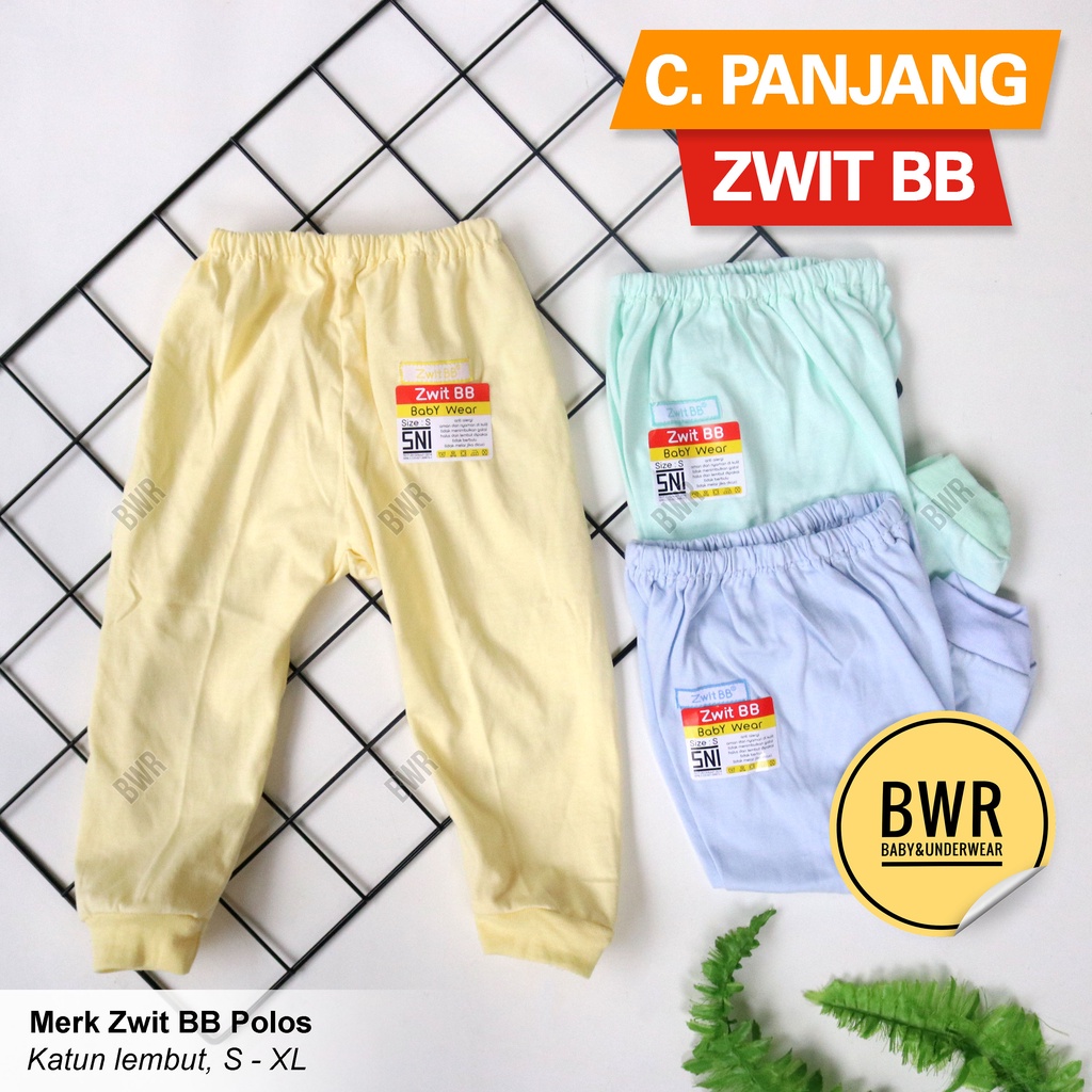 Celana PANJANG Zwit BB POLOS | Celana Anak Warna Polos S-XL || Bwr IX