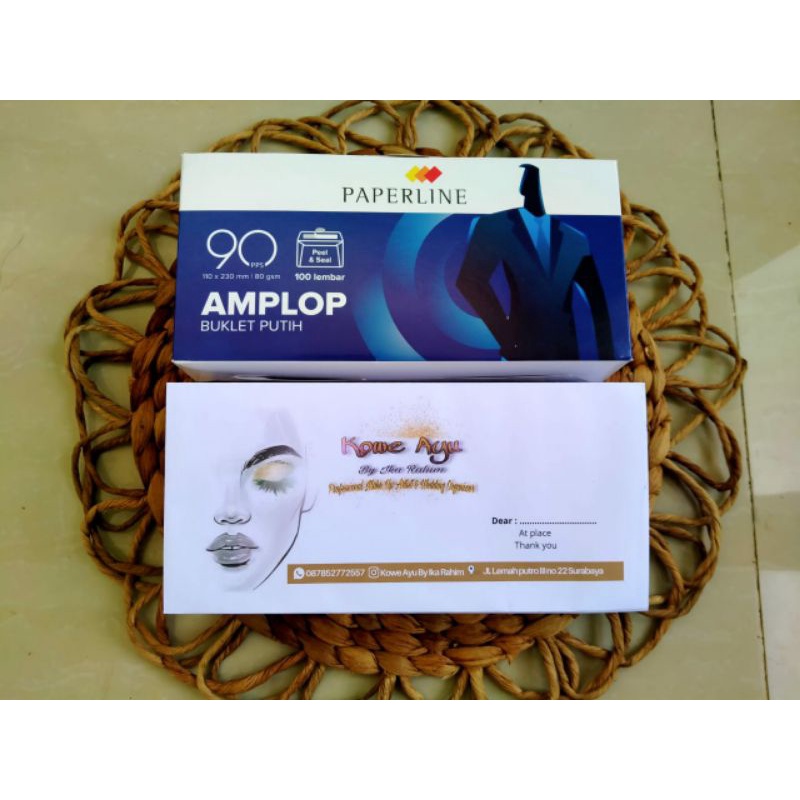 

[100 PCS] Free desain print amplop custom paperline DL 90pps