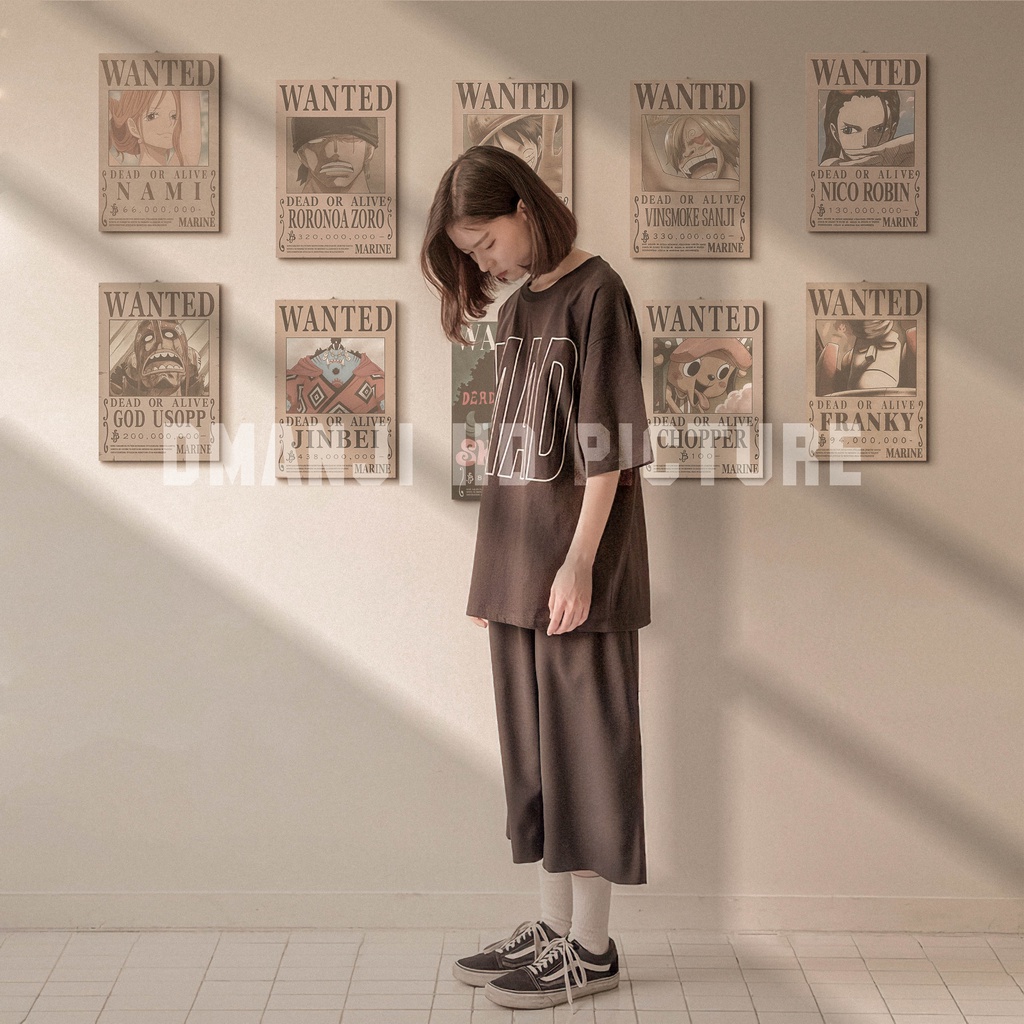 Poster Kayu Bounty One Piece  Kru Mugiwara / Poster Kayu Bounty One Piece / Dekorasi Kamar Minimalis
