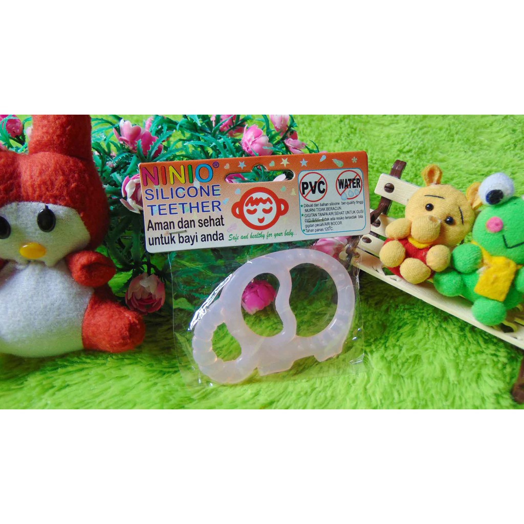 Morinz NINIO Item 6101 Silicone Teether / Gigitan Bayi - Kemasan Plastik