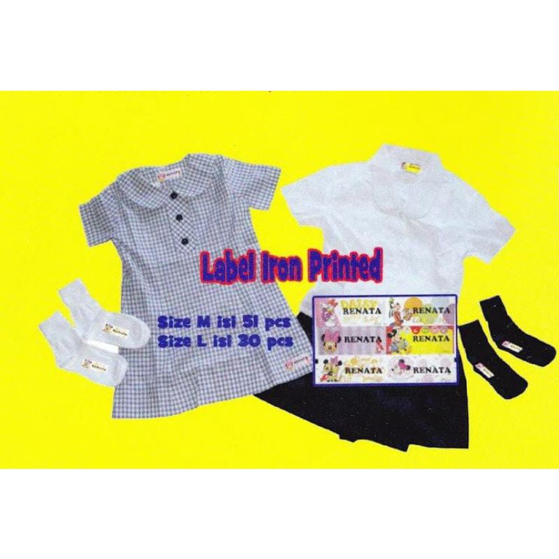 

Label Nama Iron On Printed (untuk pakaian)