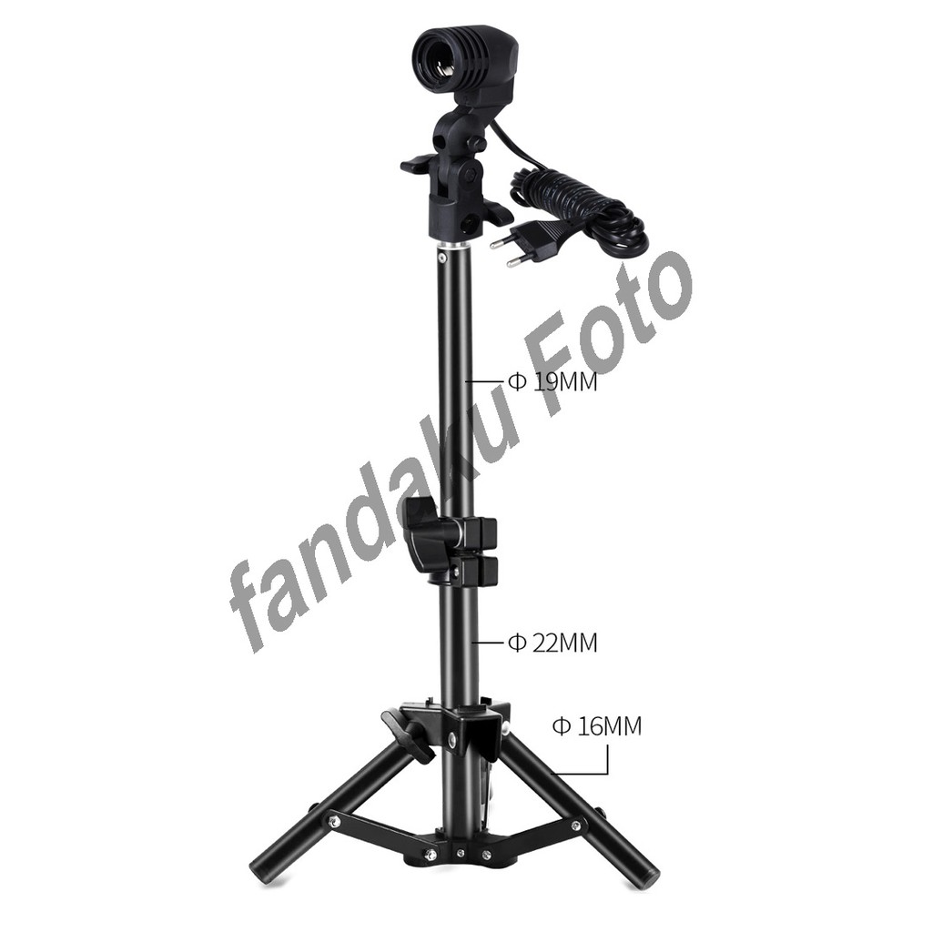 Light stand/ tripod mini dengan lamp holder dgn socket E27