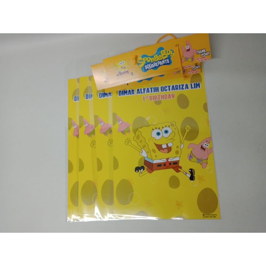 

plastik snack spongebob / kantong snack spongebob / plastik bingkisan snack spongebob