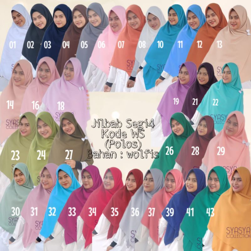 Jilbab segi4 wolfis murah uk 115,130&150