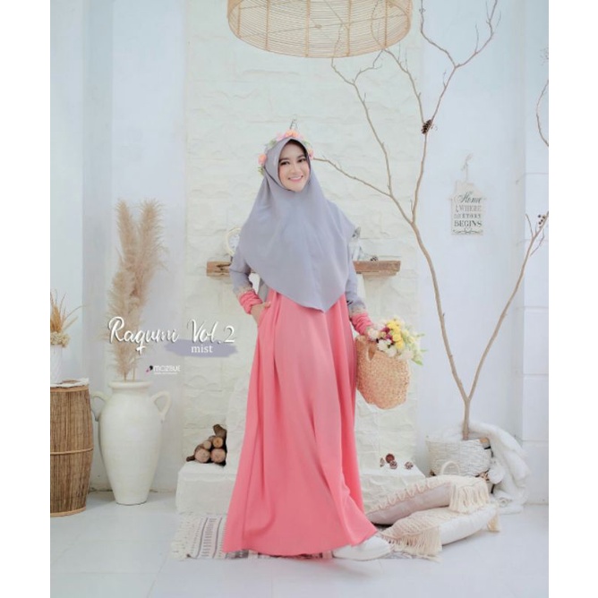 RAQUMI DRESS SYAR'I MOZBUE || MIST MAUVE