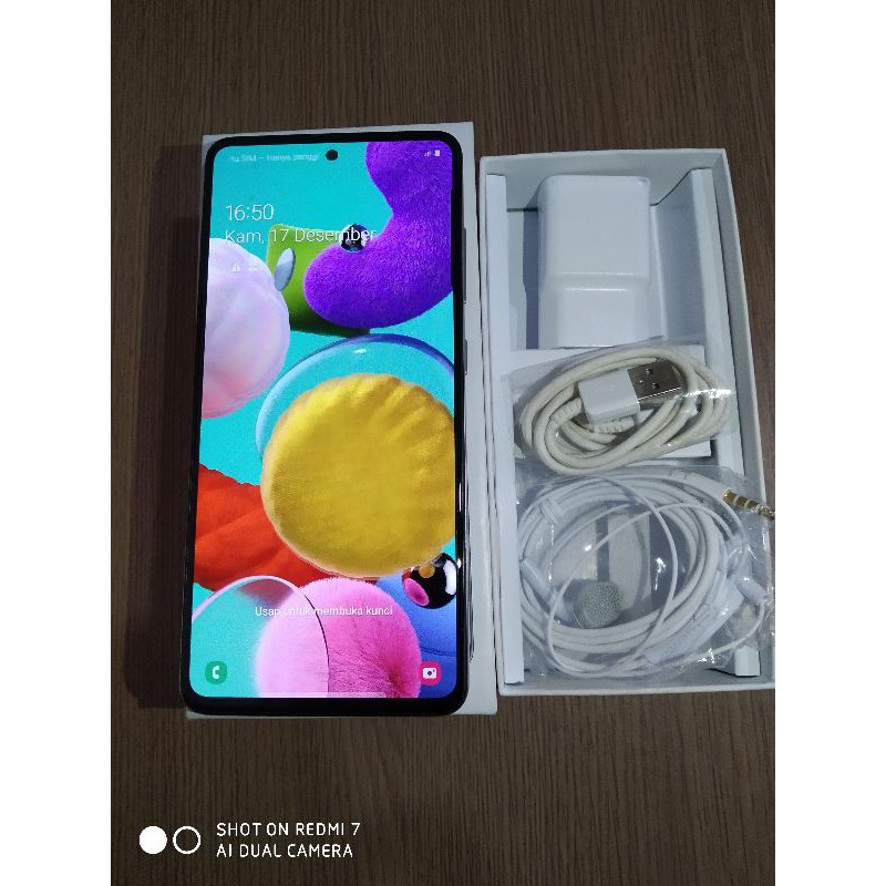Jual HP Handphone Bekas Samsung A51 Ram 6/128GB Fullset Garansi Seken Second Berkualitas