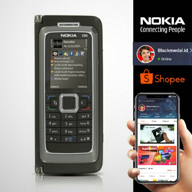 Nokia e90 Communicator New Refurbished - Black | Shopee Indonesia