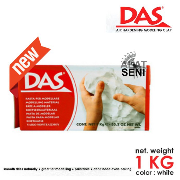 Das Clay Modelling 1000gr - Das Clay Putih 1000gr Das Clay coklat 1000gr /DAS Air Drying Modelling Clay White, Terracota &amp; Stone 1000 gr