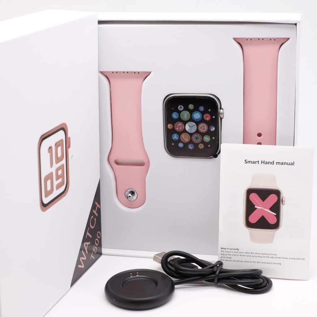 Original (COD) NEW  Jam Tangan Pria Wanita Smartwatch T500 / Jam Tangan Pintar Bisa Untuk Telepon