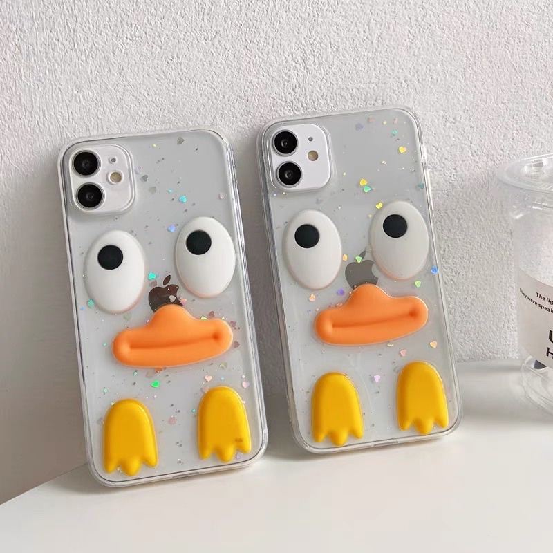 Duck Glitter Case Samsung M02 M23 M33 M53 M11 M52 M51 M62 M22 M21 M31 M10 M20 A51 A71 A53 A13 A23 A73 4G 5G