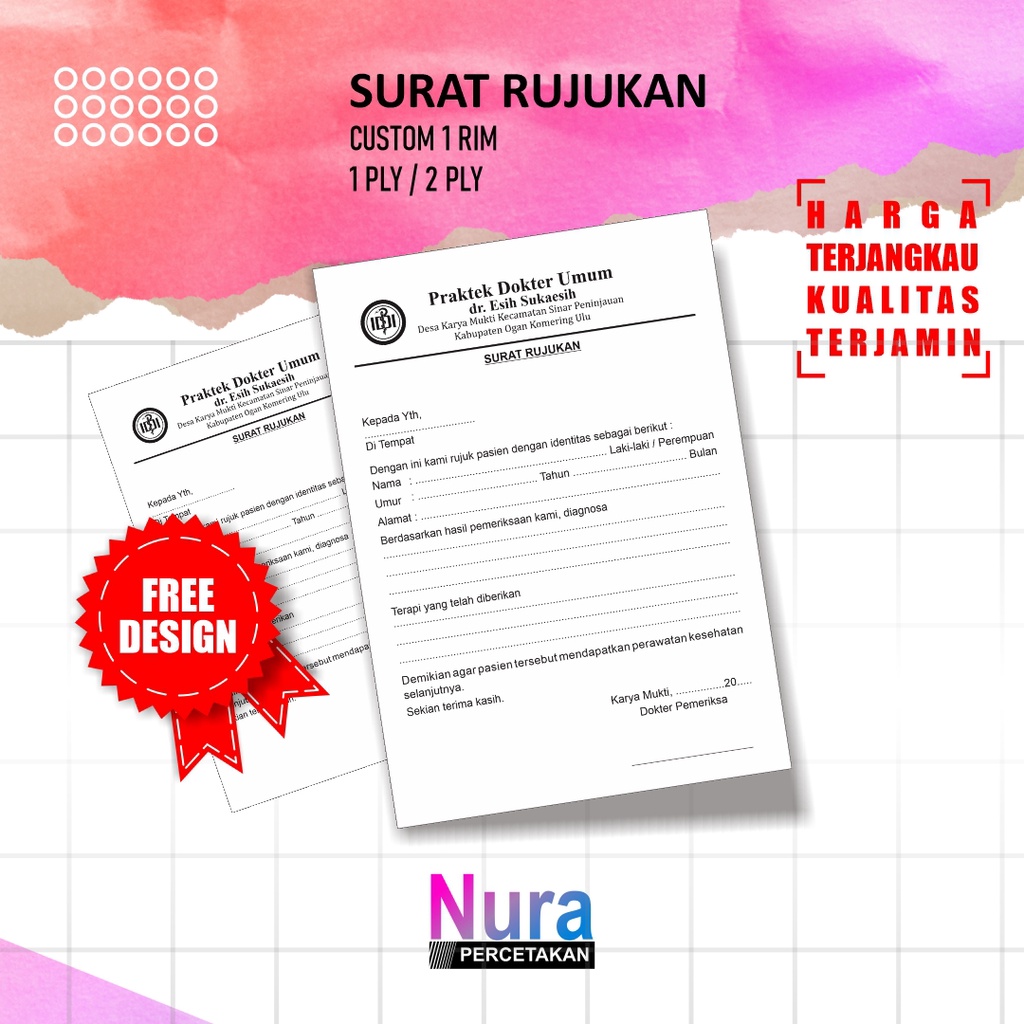 

CETAK NOTA RUJUKAN CUSTOM FREE DESAIN 1 RIM