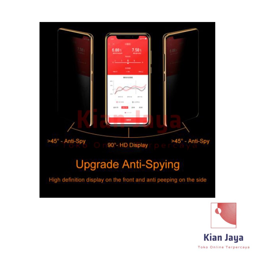 Tempered Glass Samsung Galaxy A70 Anti Spy Privacy Peep Screen Protector Full Glass Antispy Anti Gores Kaca