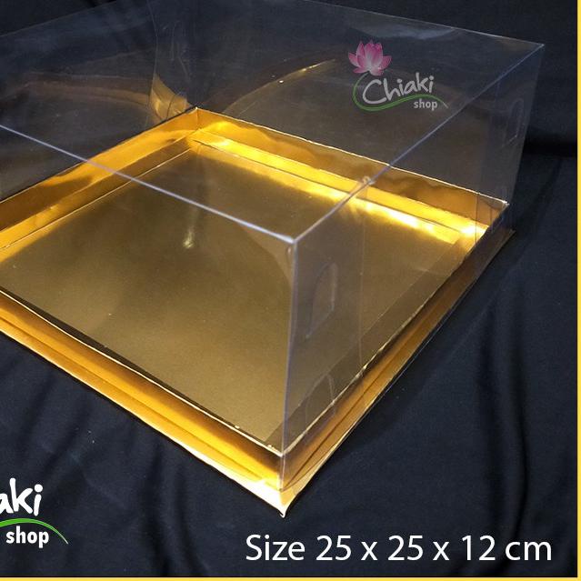 

Box Mika GOLD Uk 25 x 25 x T. 12 cm Cupcake isi 9 Cake Pudding Tart Dus Emas Karton Tebal CHIAKI