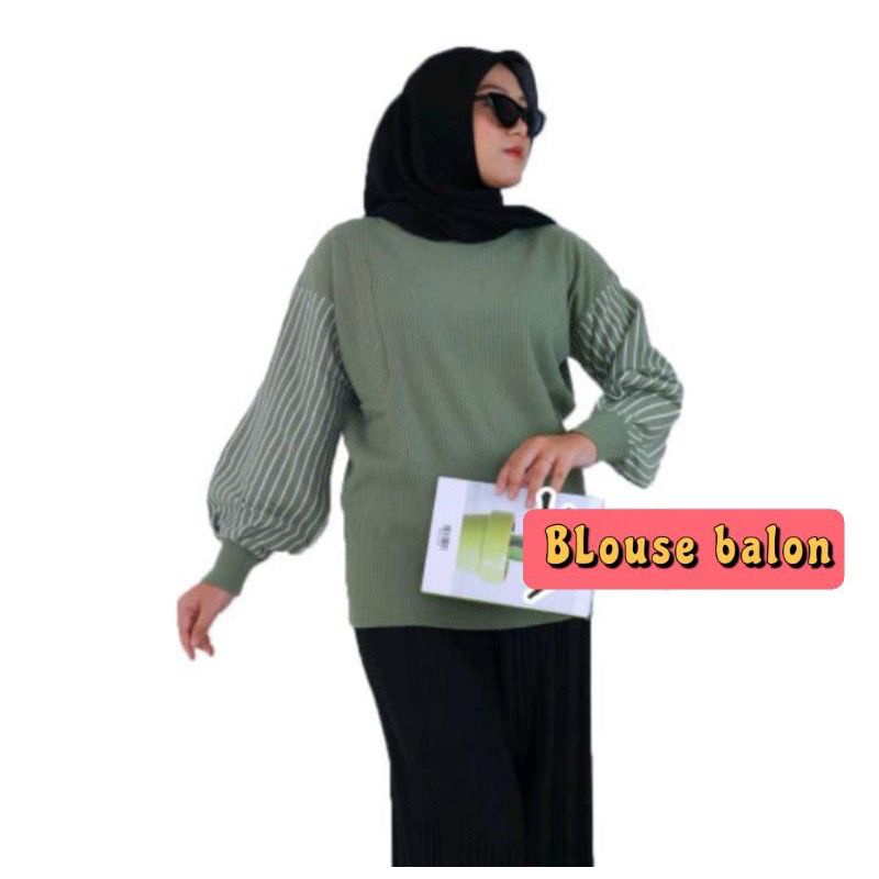 Belleza Outlet baju rajut Cardigan rajut atasan wanita Vania Blouse