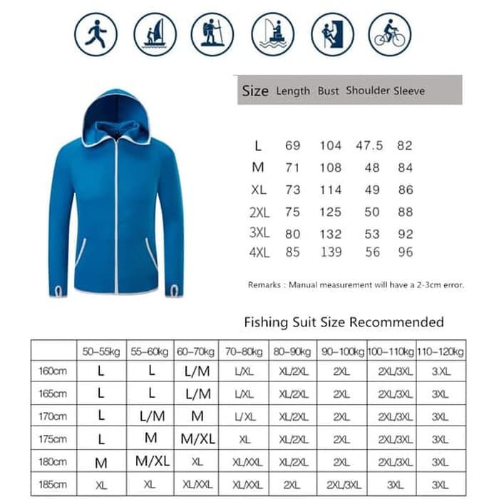 Hydrophobic Trail Running Jaket Coat, Cycling hooded  - BLUE