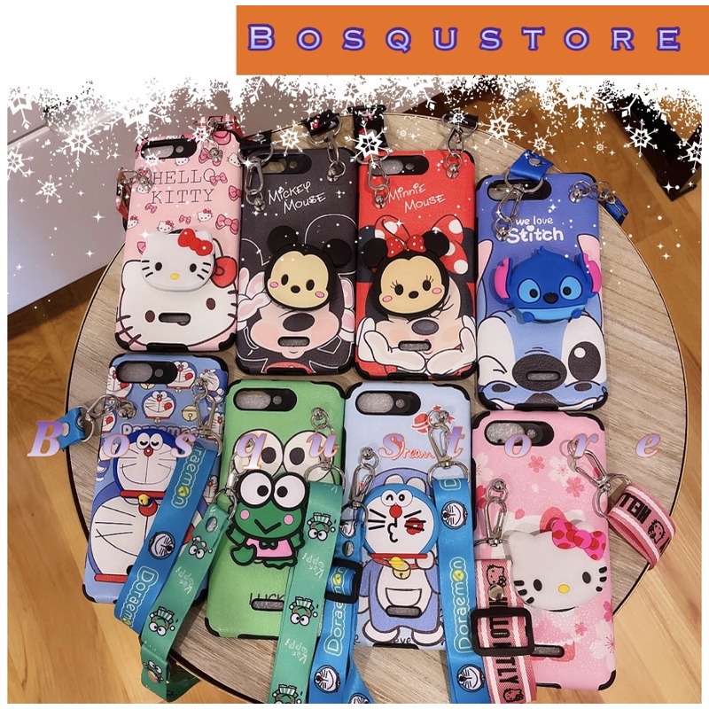 CASING OPPO A37/ A37F/ NEO 9/ F5/ F7/ F9/ RENO 6 4G/ RENO 5/ RENO 4F/ SOFT CASE KARAKTER DISNEYY PLUS GANTUNGAN TALI SELEMPANG DAN POP SOCKET 3D