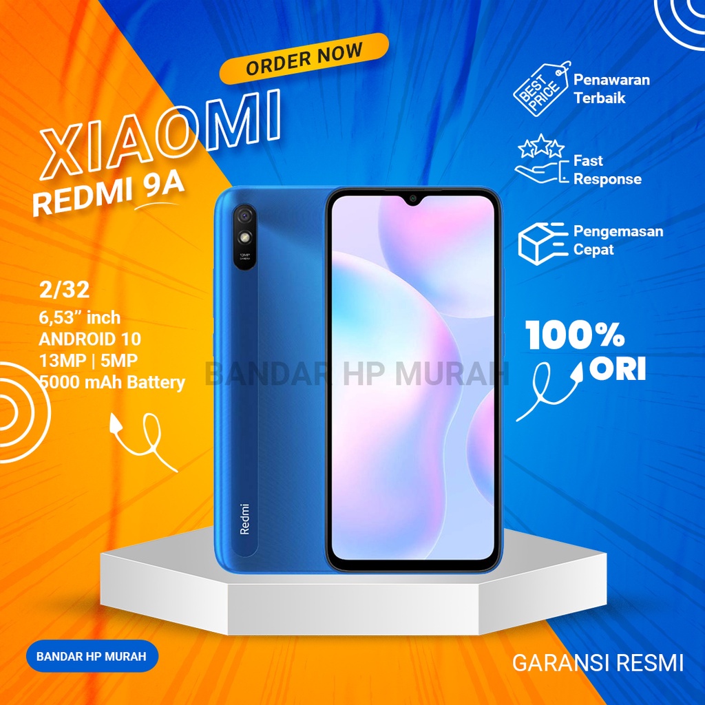 Xiaomi Redmi 9A 2/32GB Garansi Resmi Processor MediaTek Helio G25 5000 mAh Garansi Resmi