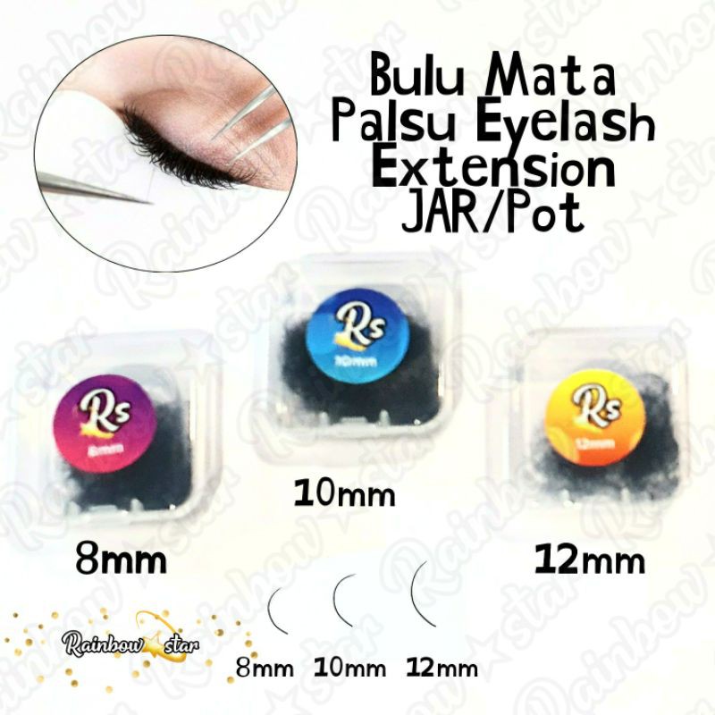 Eyelash In Jar /Eyelash Extension Bulumata Pot / Bulu Mata Helaian / Bulu Mata Satuan